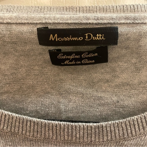 Massimo Dutti Knit T-Shirt.  Tag removed but fits like XL. - Picture 2 of 3
